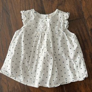 Matilda Jane 18-24 Months White with Raised Blue Dots